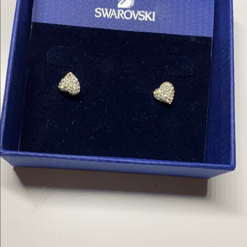 Swarovski heart earrings